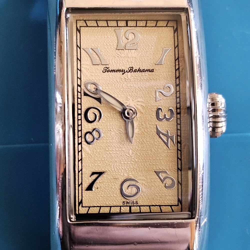 Tommy Bahama Gold Dial Watch with Pink Strap